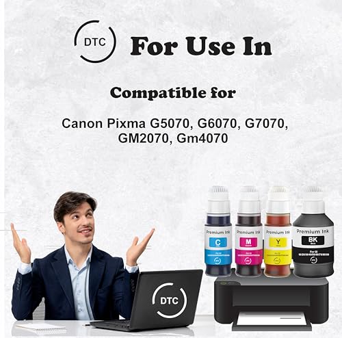 Image of Duplex DTC GI- 70 Refill Ink Compatible for Canon PIXMA G1020, G2020, G2021, G2060, G3020, G3021, G3060 Printers (GI-70 Black Ink 1 Pcs)