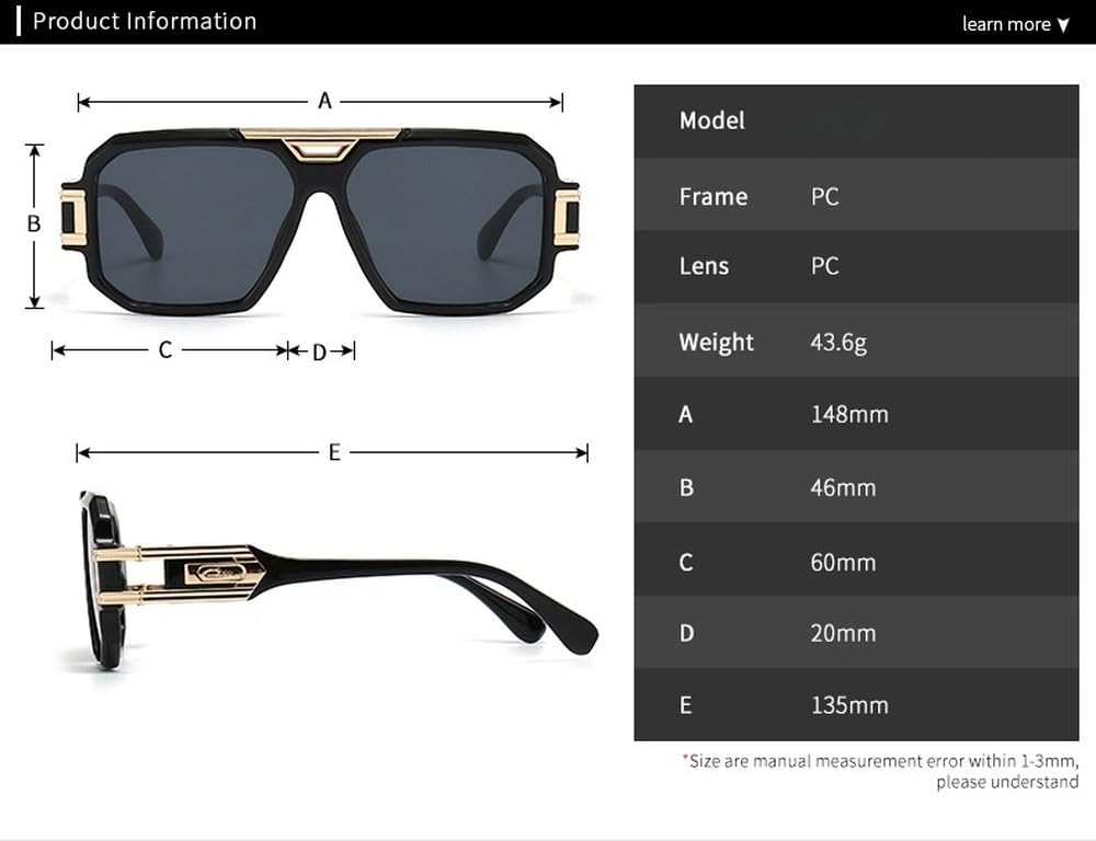 Męskie modne okulary przeciwsłoneczne Stylowe kwadratowe okulary przeciwsłoneczne Glamour UV400