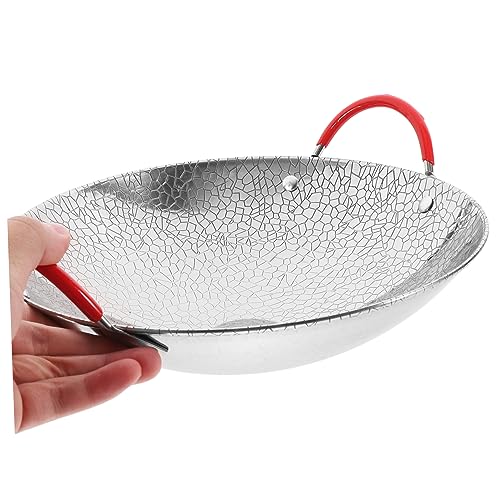 Wok de acero inoxidable con doble asa y superficie antiadherente miniatura 3