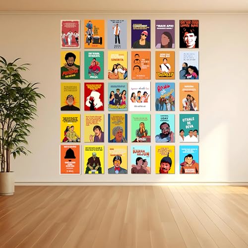 Image of Good Hope Bollywood Posters Set Movie Quotes & Memorable Lines, Perfect for Home Decor Movie Lovers and Fans, wall decoration home bedroom living room Gift Hostel Boys Girls. (Bollywood Dialogues)
