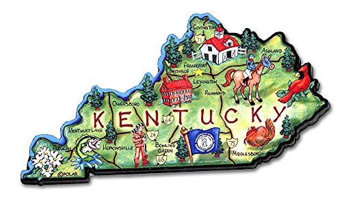 Imán decorativo Kentucky Artwood de 3.9 x 2.6 pulgadas