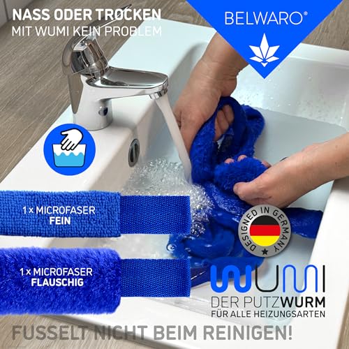 NEU! Heizkörper Reinigungsbürste WUMI mit 2 extralangen Mikrofaser Schläuchen, super flexibel & waschbar/blitzschnelle Reinigung