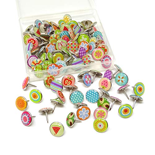 Honbay 100PCS Creative Thumb Tacks Decorative Push Pins