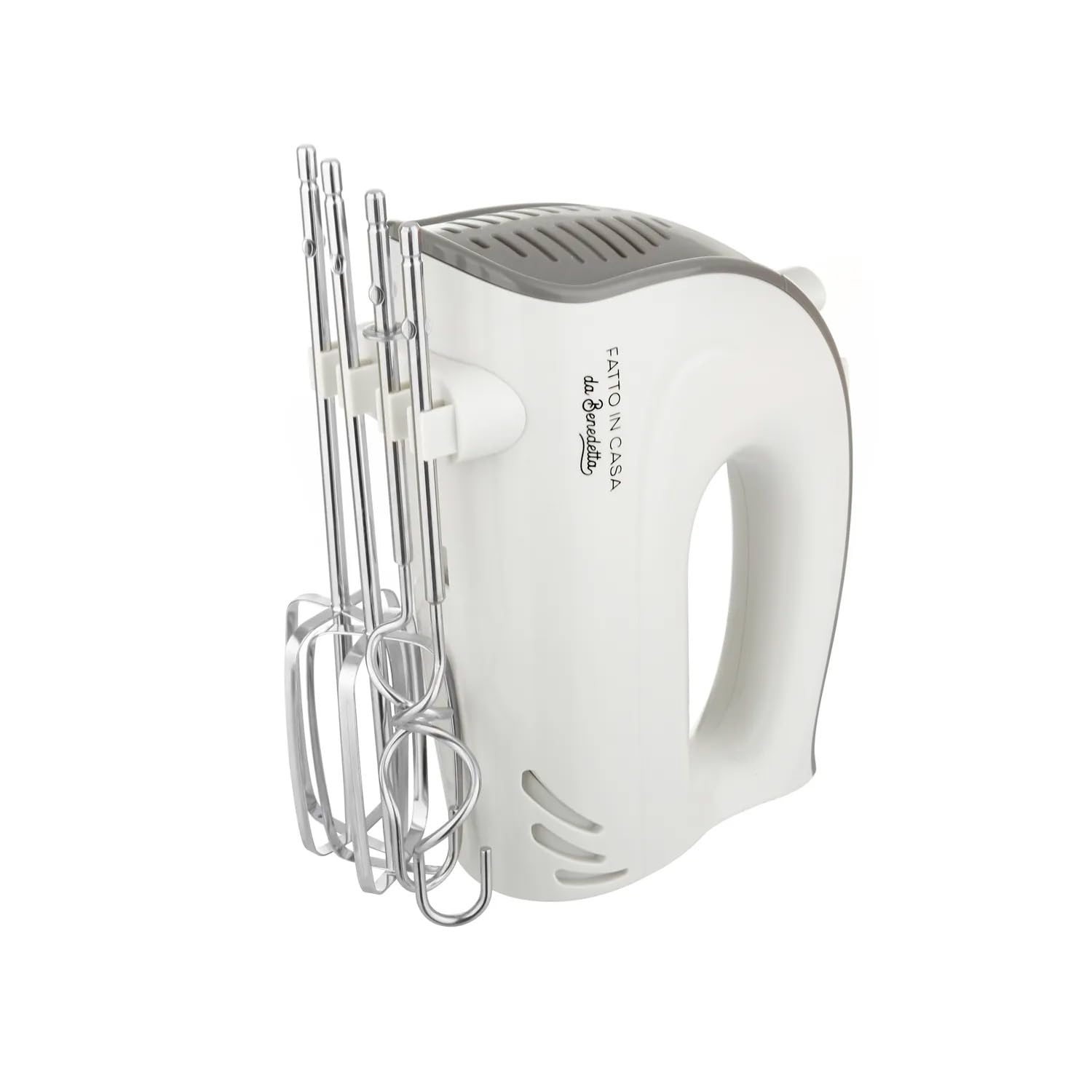 Fatto in Casa da Benedetta – Sbattitore elettrico da Cucina (5 Velocità + Funzione Turbo) con doppio Set di Fruste lunghe per Montare e Impastare, Potenza 500 W