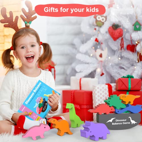 Fronor Toys For 3-7 Year Old Boys Girls, Dinosaur Building Wooden Blocks Stem Montessori Educational Stacking Toys Birthday Toys Gifts For 3 4 5 6 7 Year Old Girls Gifts (Green) #TOP1