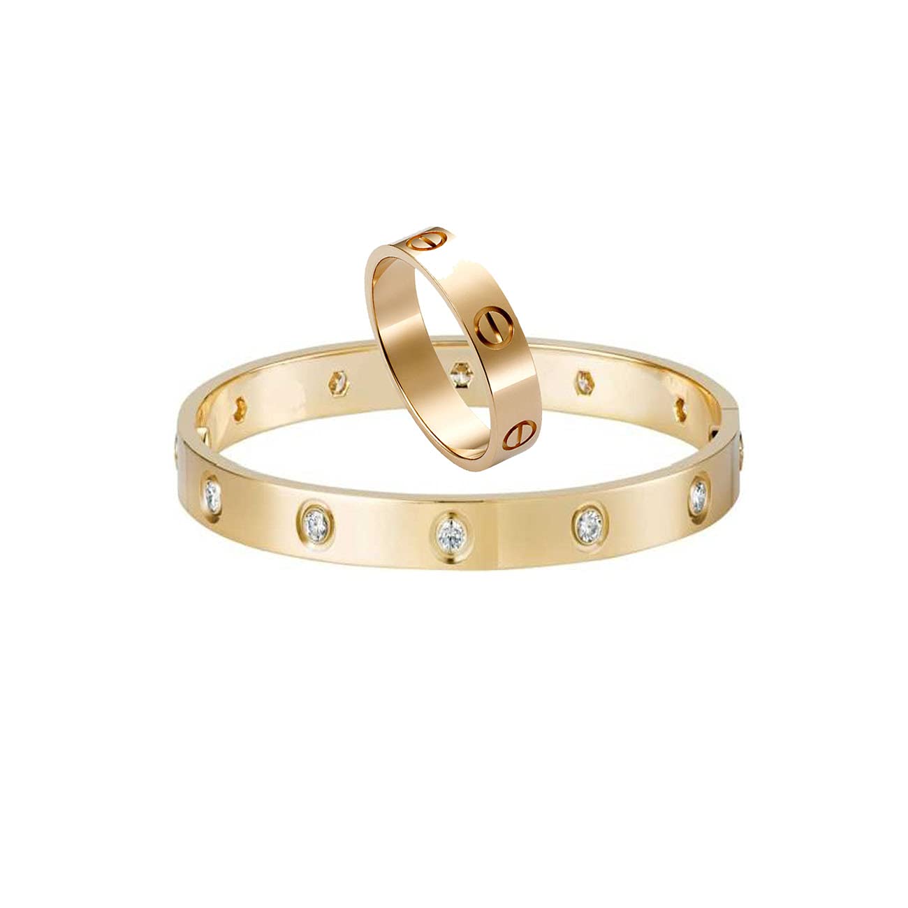 MYKI Gorgeous Love Bracelet & Ring Combo Set for Women & Girls (Rosegold) (B096ZLJS3C) Amazon Price History, Amazon Price Tracker