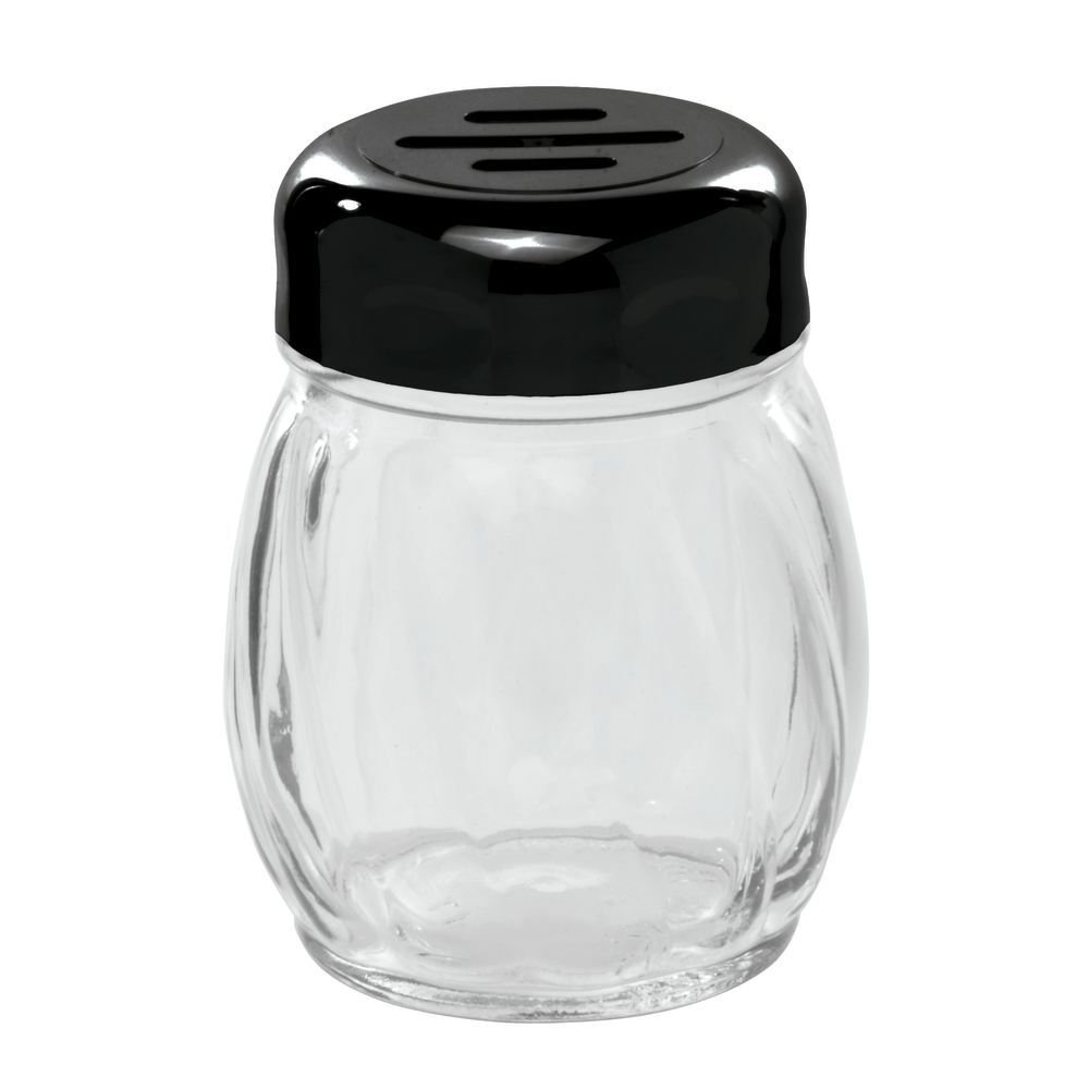 Cheese Shaker by Tablecraft – Black, Pack of 12, Model 260SLBK