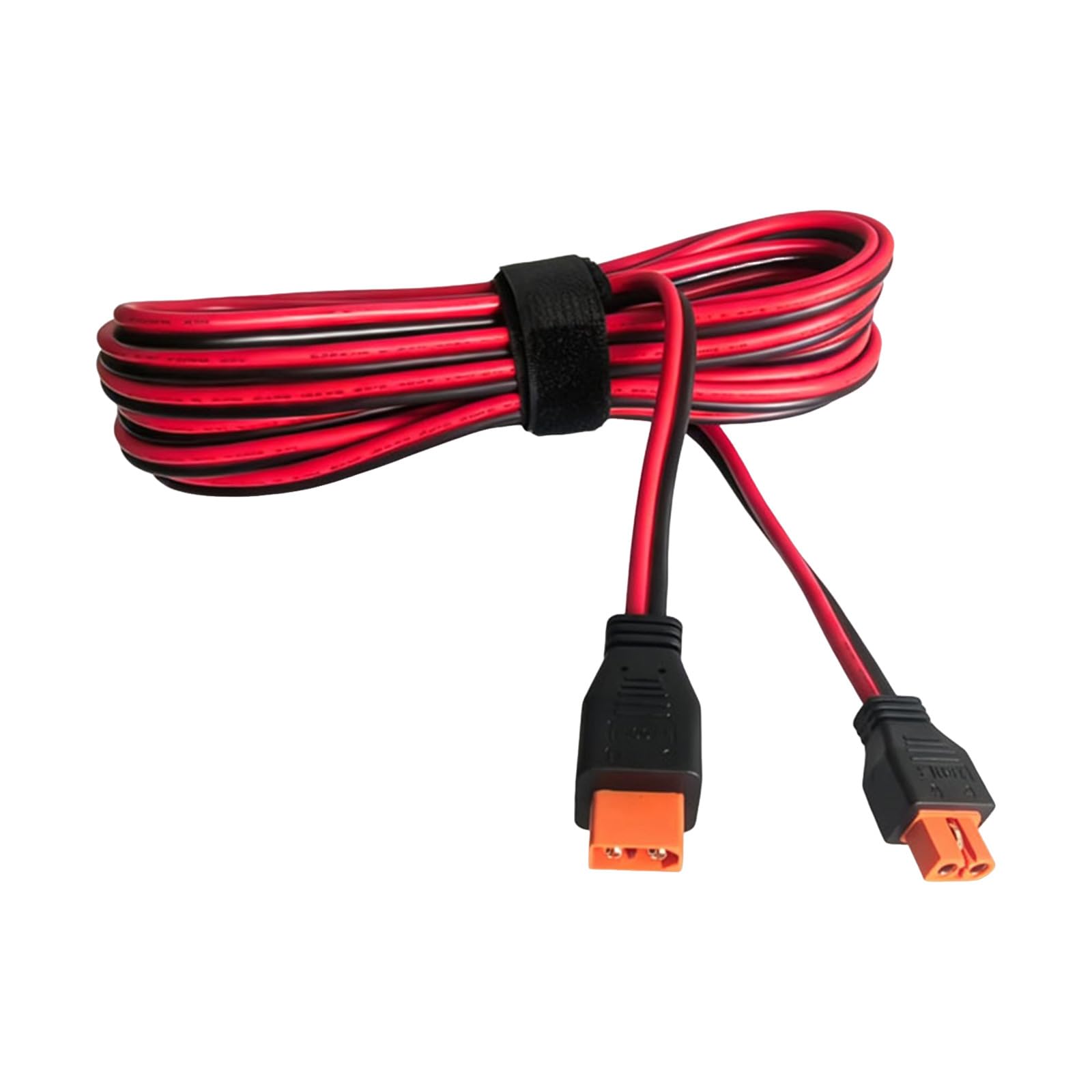 XT60i Ladeverlängerungskabel 12AWG Stecker auf Buchse, 5 Meters | Geformte Zugentlastung, rot schwarzes Kabel für Camping Stromversorgung