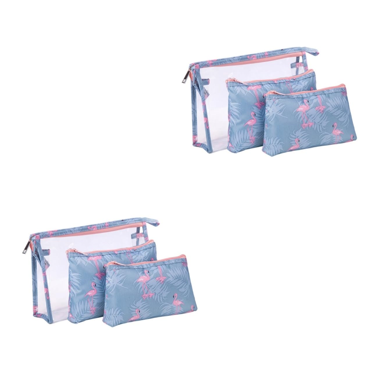 LIFKOME 6pezzi Borsa Da Viaggio Per Cosmetici Da Pochette Con Stampa Fenicottero Per Make-up e Della Ampio Spazio Di Archiviazione Per Necessità Personali