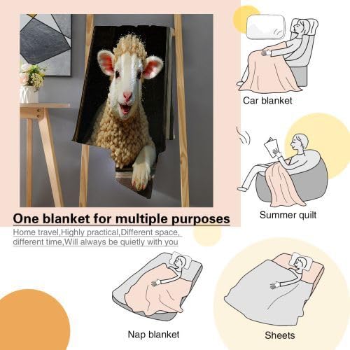 Manta Polar 220 x 240 Oveja Blanca Adulto, Mantas para Cama 105 de Franela Cálida y Cómoda para Niños y Adultos, Mantitas para Sofá Reversible para Cubre Sofa Colchas, Fácil de cuidar