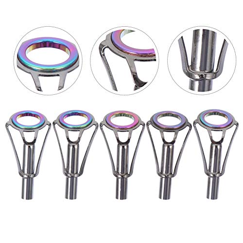 Kit de reparo de vara de pesca Besportble, 5 peças, guias de vara de pescar, vara de isca, guias de