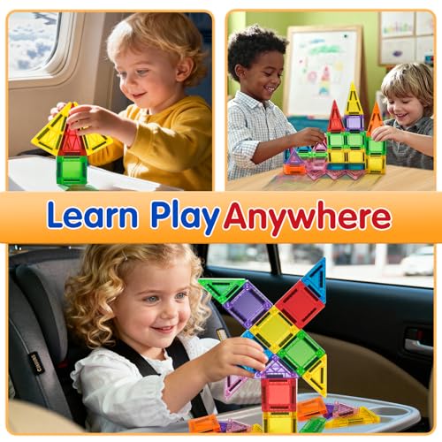 Kerhitoy 48-Piece Mini Magnetic Tiles Travel Set — view 3
