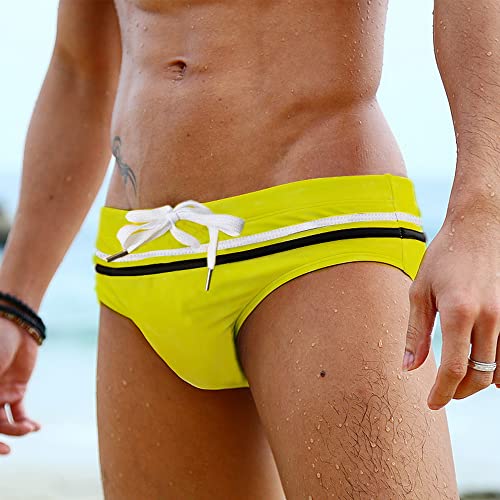 COMLIFE Men's Triangle Nylon Swim Shorts Sexy Soft Summer Swimming Bikini Bottoms4