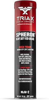 TRIAX Spheron High Temp Wheel Bearing Grease, Tacky Lithium Complex, Heavy Duty Waterproof (14 Oz Tube)