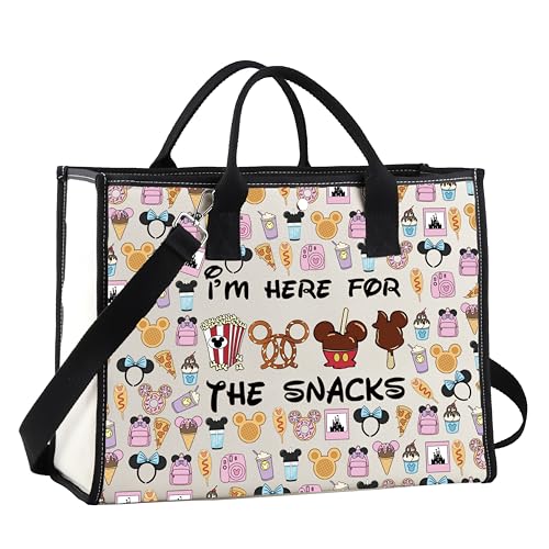 Magical Inspired Gift Family Vacation Trip Gift I'm Here For The Snacks Mouse Snack Goals Travel Tote Bag