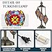 Marrakech Moroccan Mosaic Lamps Turkish Table Lamps, Handmade 3 Globes Turkish Light with Glass Shard and Bronze Base Including 3 LED Bulbs for Living Room Bedroom Decor (Coloful)