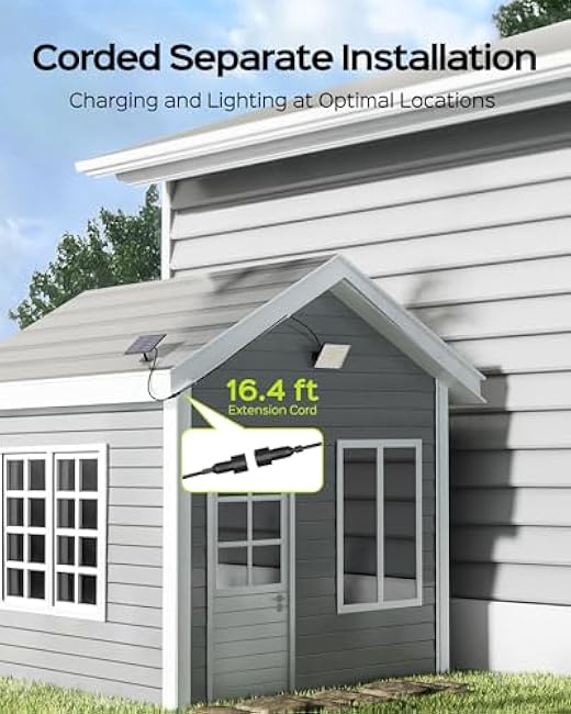 JACKYLED Solar Flood Lights with Motion Sensor Security Spot Lights