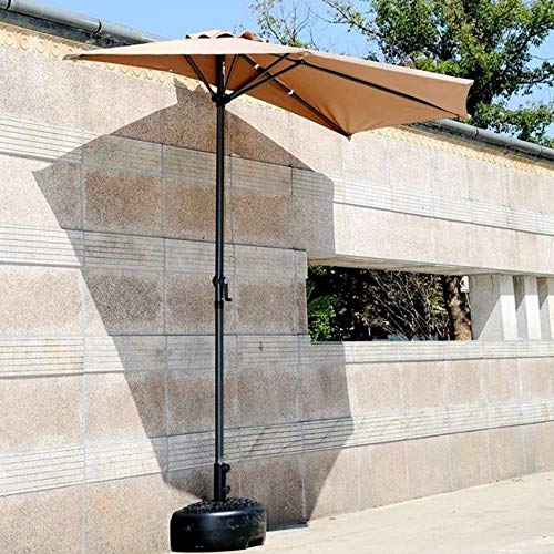 Paraguas semi redondas de pared para balcón y patio con manivela