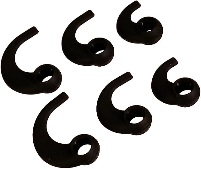 Far End Gear BudLoks Headphones Sport Grips for In-Ear and Ear Canal in-Ear, Black