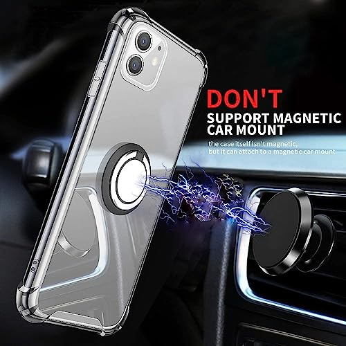 Coque TPU antichoc iPhone 14 13 12 Mini 11 Pro Max anneau rouge