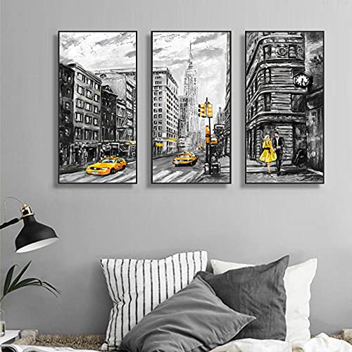Toile Paris City Street Giclée pour Décoration Murale Salon Moderne