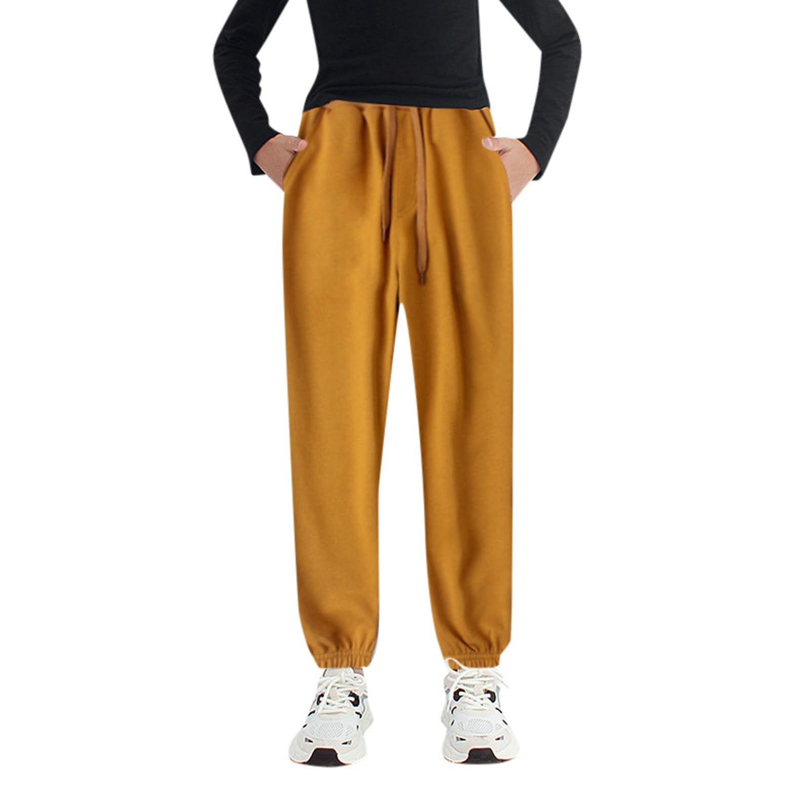 Pantalon de survêtement garçon or pour jeux extérieurs et parc