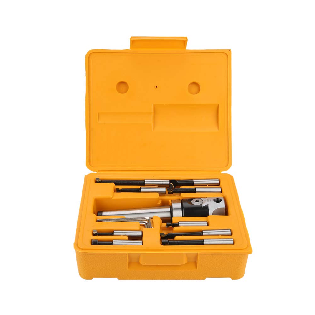 gernie 9Pcs Boring Head Bareno Set Adapter Taper Shank Tool Arbor Set Connecting Rod for Mt4 M16, 50Mm Boring Head Boring Bar Taper Shank Reamer Bareno Shell Reamer Arbors, gernie2stbudahgg
