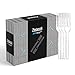 Zeppoli 240-Piece Clear Plastic Fork Set - Plastic Cutlery Utensil Set - Disposable Clear Plastic Forks - Chinet Utensils