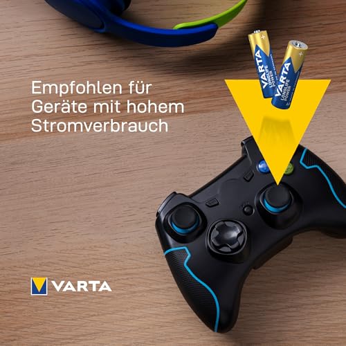 VARTA Batterien AA, 10+10 (20 Stück), Longlife Power, Alkaline, 1,5V, ideal für Spielzeug, Funkmaus, Taschenlampen, Verpackung zu 90% recycelt, Made in Germany
