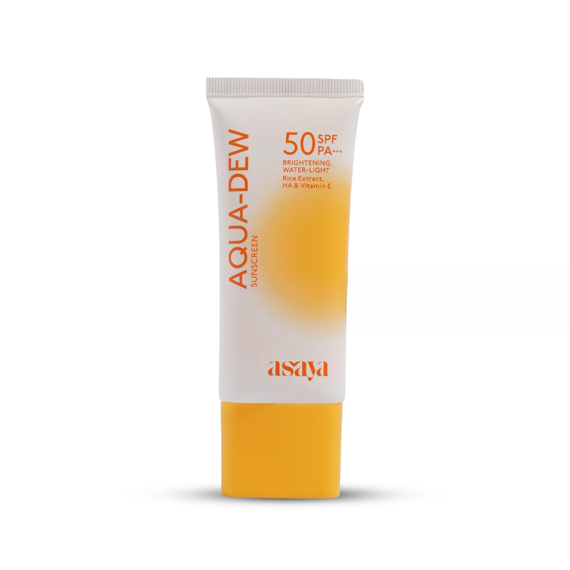 Asaya Aqua Dew Sunscreen SPF 50 PA+++ | Broadspectrum Dewy Sunscreen with Ric...