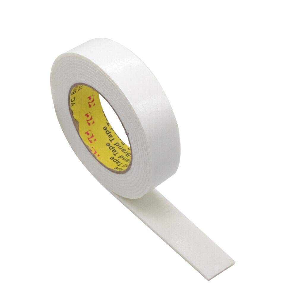 Nastro biadesivo in schiuma, 10 m, super forte, per ufficio, artigianato, progetti fai da te (bianco, 10 pezzi, 5 mm), bianco