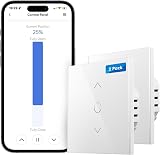 Meross Smart Roller Shutter Switch (NEUTRAL WIRE REQUIRED), Curtain Switch Compatible with Alexa and Google Home, Percent Control, Voice Control and Remote Control (2) - 1