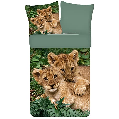ESPiCO Bettwäsche Trendy Bedding Babylöwen Raubtier Wildnis Löwe...