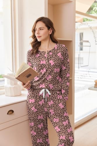Ekouaer Pajamas for Women Set Soft 2 Piece Lounge Set Fall Outfits - image 6