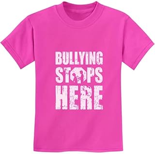 TeeStars - Bullying Stops Here - Wear Pink Against Bullying Kids T-Shirt