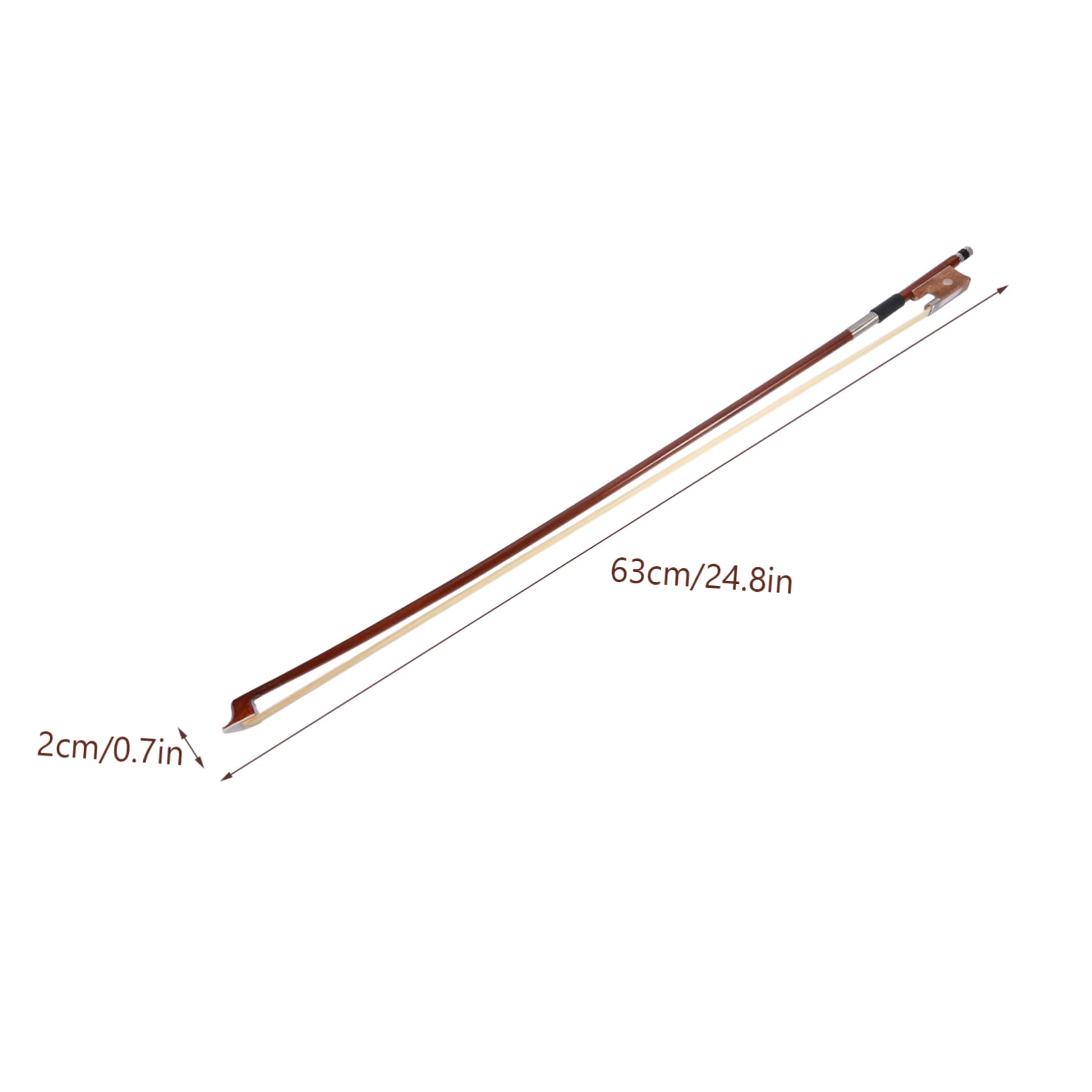 Sosoport Red Sandalwood Violin Bow with Horsehair Replacement for Beginners Balanced Weight Distribution Comfortable Grip for Easy Playing present for Violin