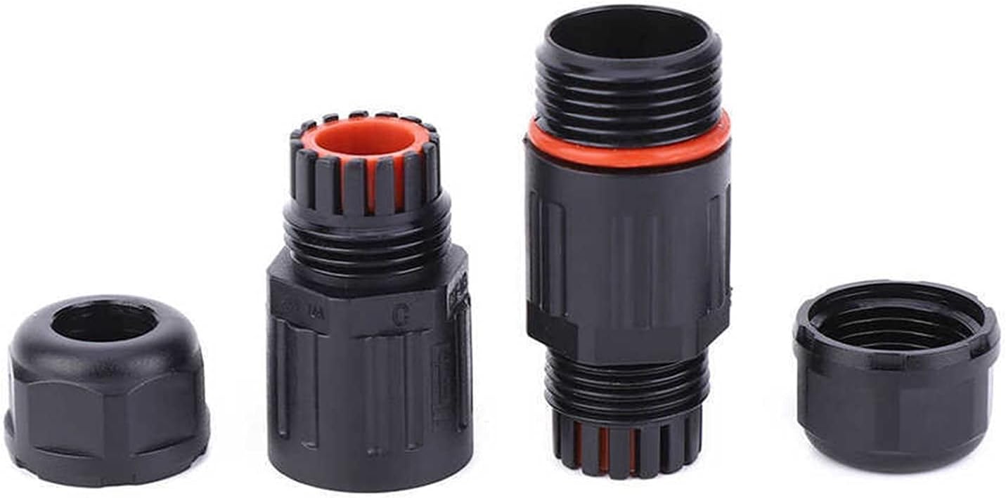 Milkweed Multi-Purpose 10Pcs IP68 Waterproof Straight Connector Junction Box Electrical Wire Cable 3 Pin Connector Outdoor Socket Terminal Block