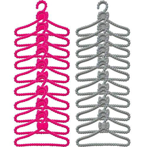 {Perchas Bebe Pequeñas para Muñecas Perchas Bebe 20 Piezas Perchas para muñecas Infantiles, Perchas para muñecas, Perchas para recién Nacidos, Perchas de Colores para...