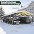 Jocoevol 20x40FT Heavy Duty Metal Carport, Outdoor Car Garage with Support Rods & Windproof Ground Anchors, All-Season Versatile Canopy Tent for 4 Car, Boats, Truck