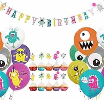 並行輸入品 Monster 1st Birthday デコレーションキット Monster Bashフォトバナーバルーン カップケーキトッパー Vqdkkv4qr3 ゲーム おもちゃ Www Elghoniemy Com
