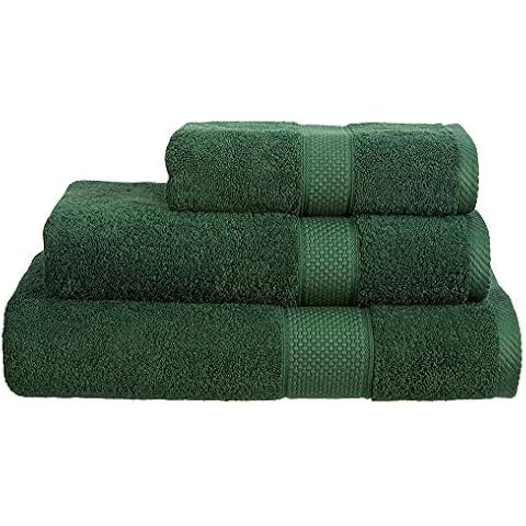 Linens Limited Toalla de baño Grande - 100% algodón Turco - Verde Bosque Cover
