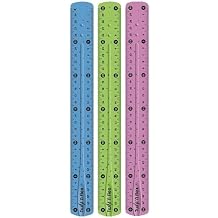 3 Adet Esnek K r lmaz Cetvel 30 cm - B k lebilir Fleksible Plastik Okul ve  izim Cetveli Seti Kar k Renkler