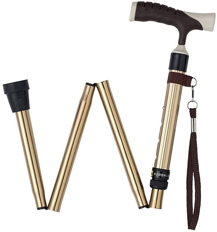 Béquille télescopique légère et canne pliable réglable de voyage senior