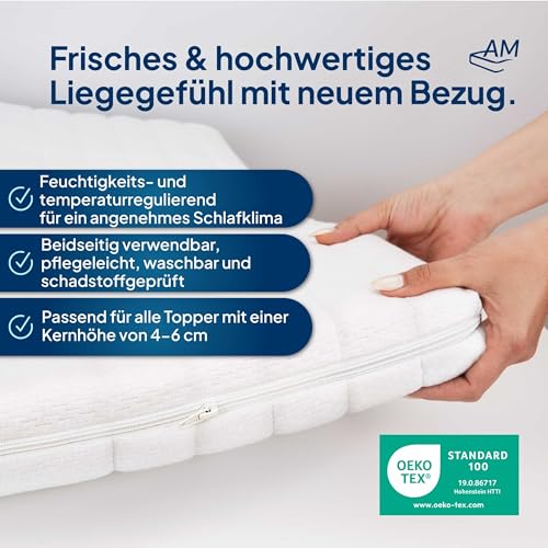 Topper Bezug 180x200 Mit Reissverschluss