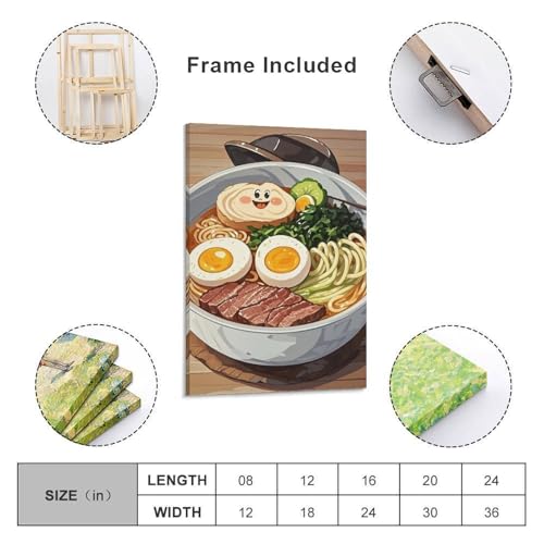 Décoration murale esthétique Ramen pour chambre et salon - 2