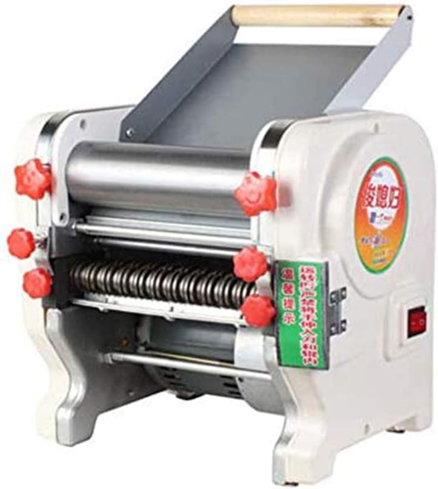 TOPCHANCES Electric Automatic Pasta Machine Stainless Steel Noodle Cutter Pasta Making Machine Dough Roller for Spaghetti and Lasagna Tagliatelle Fettuccine,3mm/9mm Blades (160mm Width)