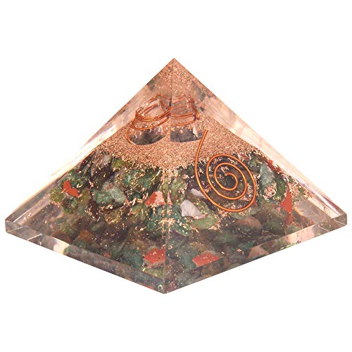 Natural Crystal Energy Generator Bloodstone Orgone Pyramid EMF Protection Healing Crystal