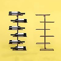 Vista 3 de Vintage Wall Mounted Wine Bottles Rack 6 Bottles Holder, Metal Iron Rustic Bronze Wine Bottles Storage Holder Bar Kitchen Champagne Bottle Display