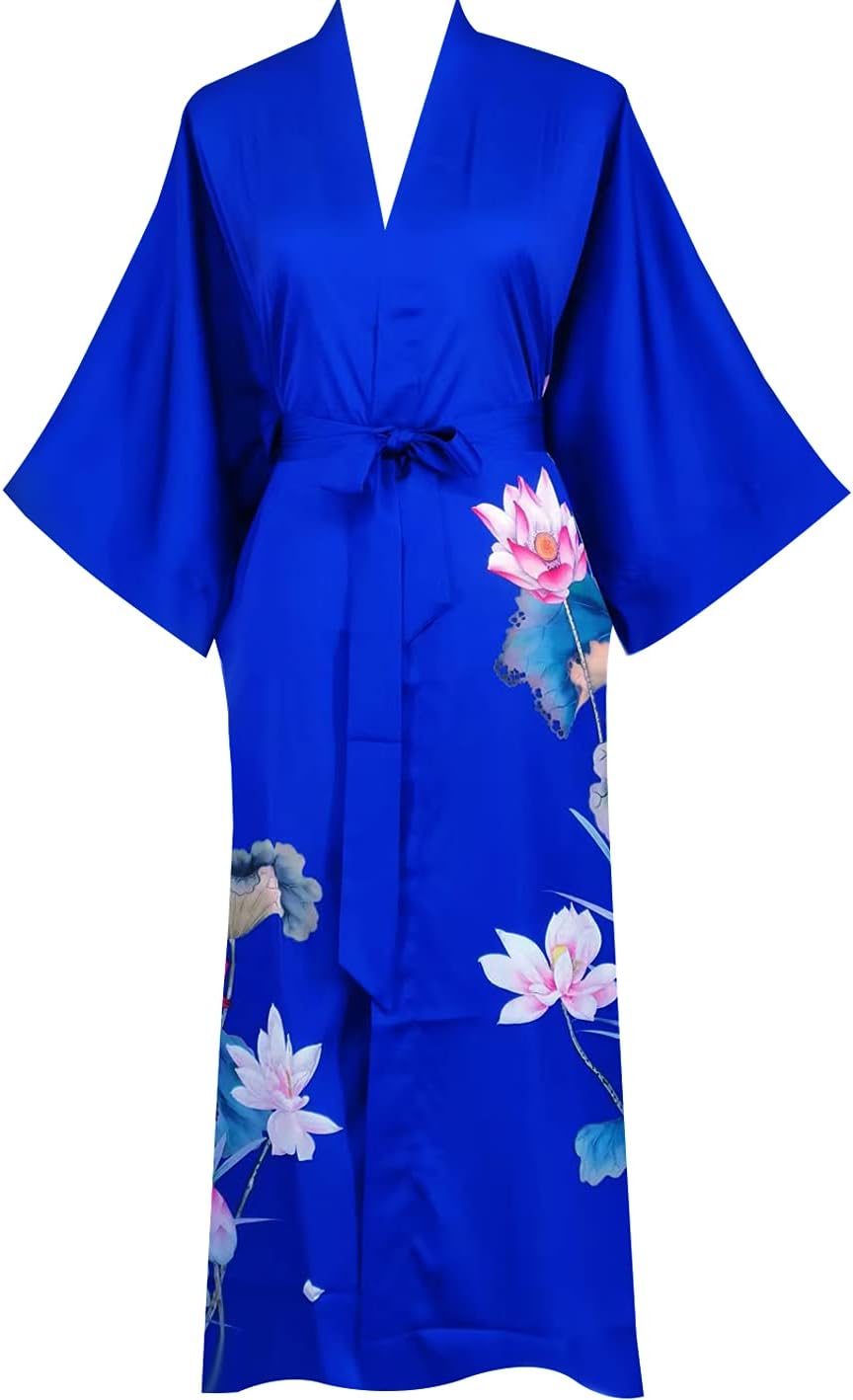 KwedhonjhKwedhonjh women's satin kimono robes, bathrobes, pajamas, loungewear