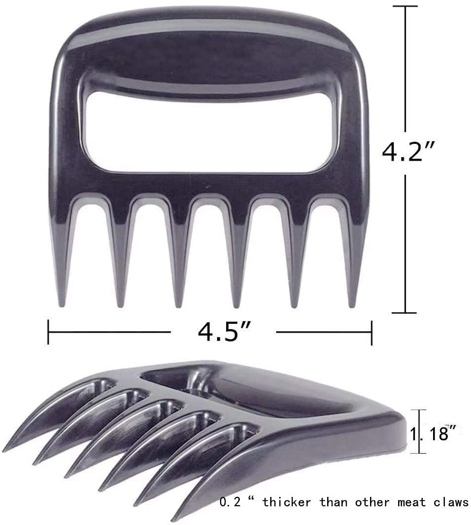 Garras De Darne,2 PCS Plástico Garras De Oso Carne Carne Desmenuzada Resistente Con Mango Resistente Garras Tirado Cerdo Tenedores De Garra Para Barbacoa Hogar Cocina